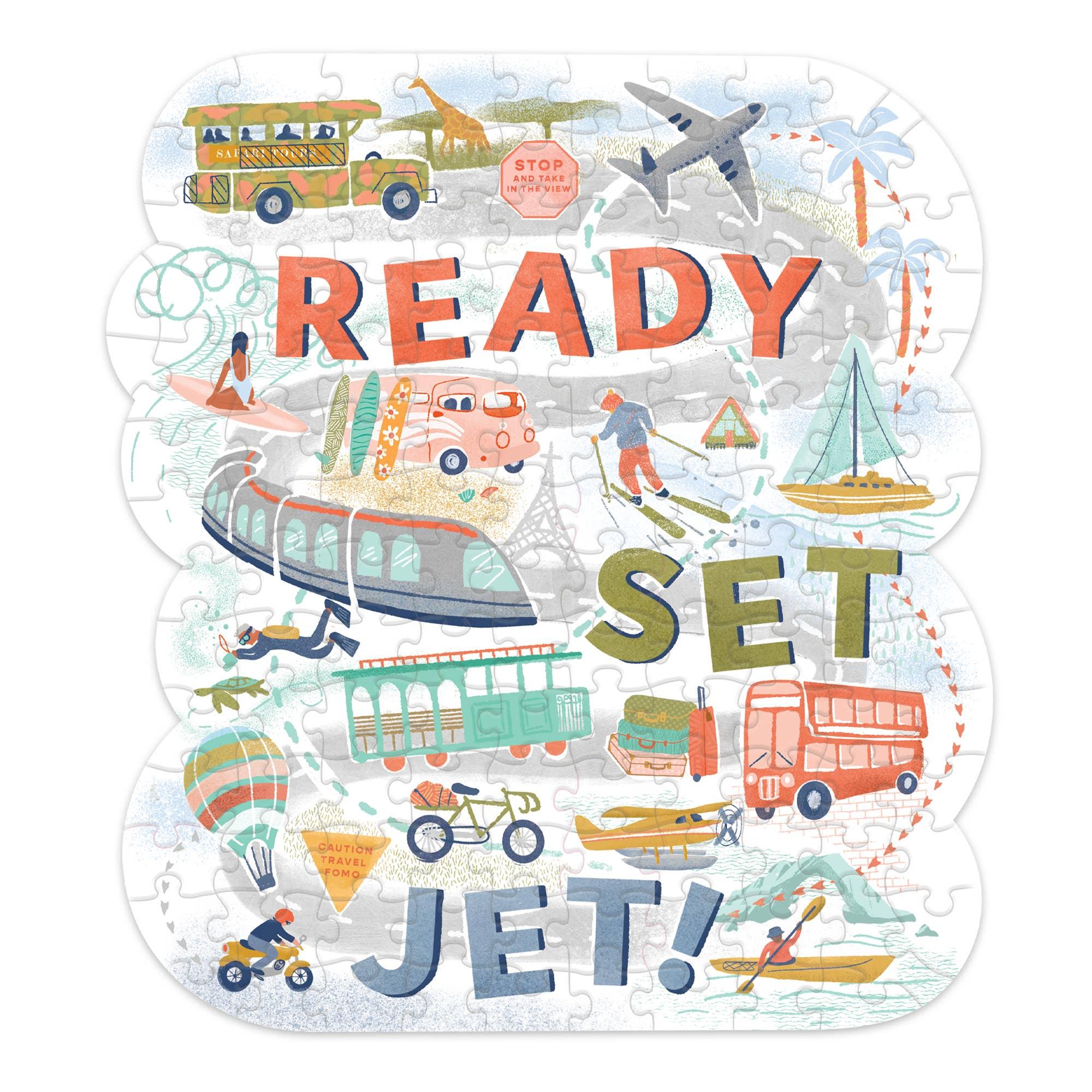 Ready. Set. Jet! – 140‑Piece Mini Jigsaw Puzzle by Lantern Press