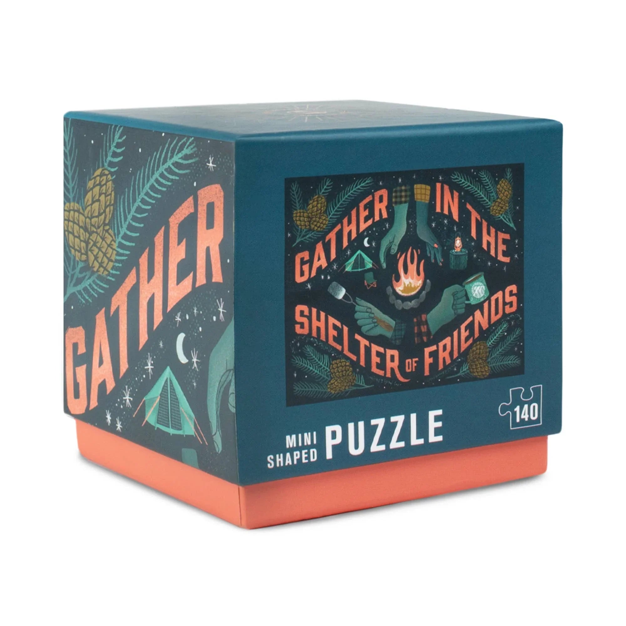 Gather in the Shelter of Friends – 140‑Piece Mini Jigsaw Puzzle by Lantern Press