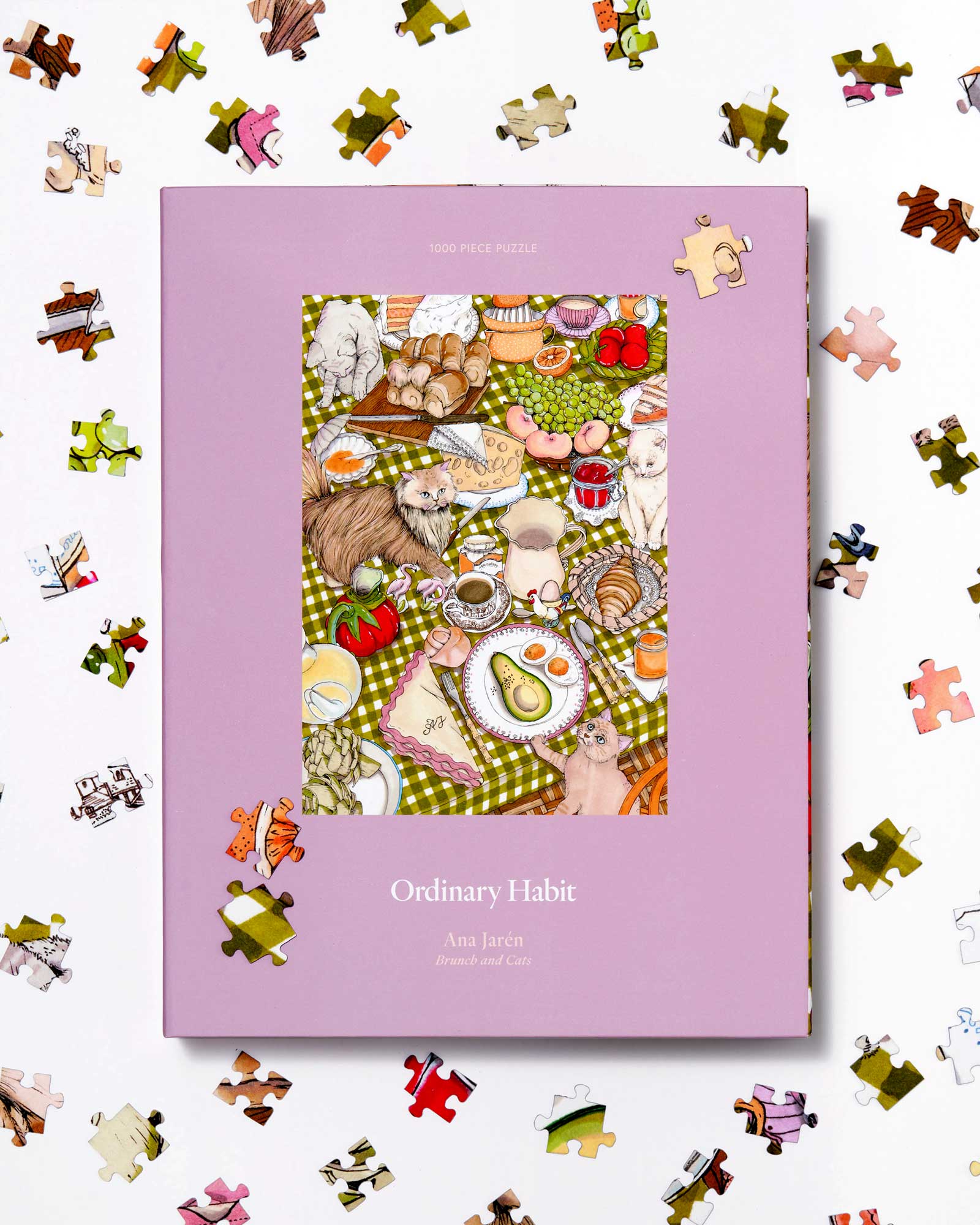 Brunch and Cats - 1000-Piece Jigsaw Puzzle by Ordinary Habit