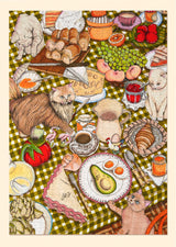 Brunch and Cats - 1000-Piece Jigsaw Puzzle by Ordinary Habit