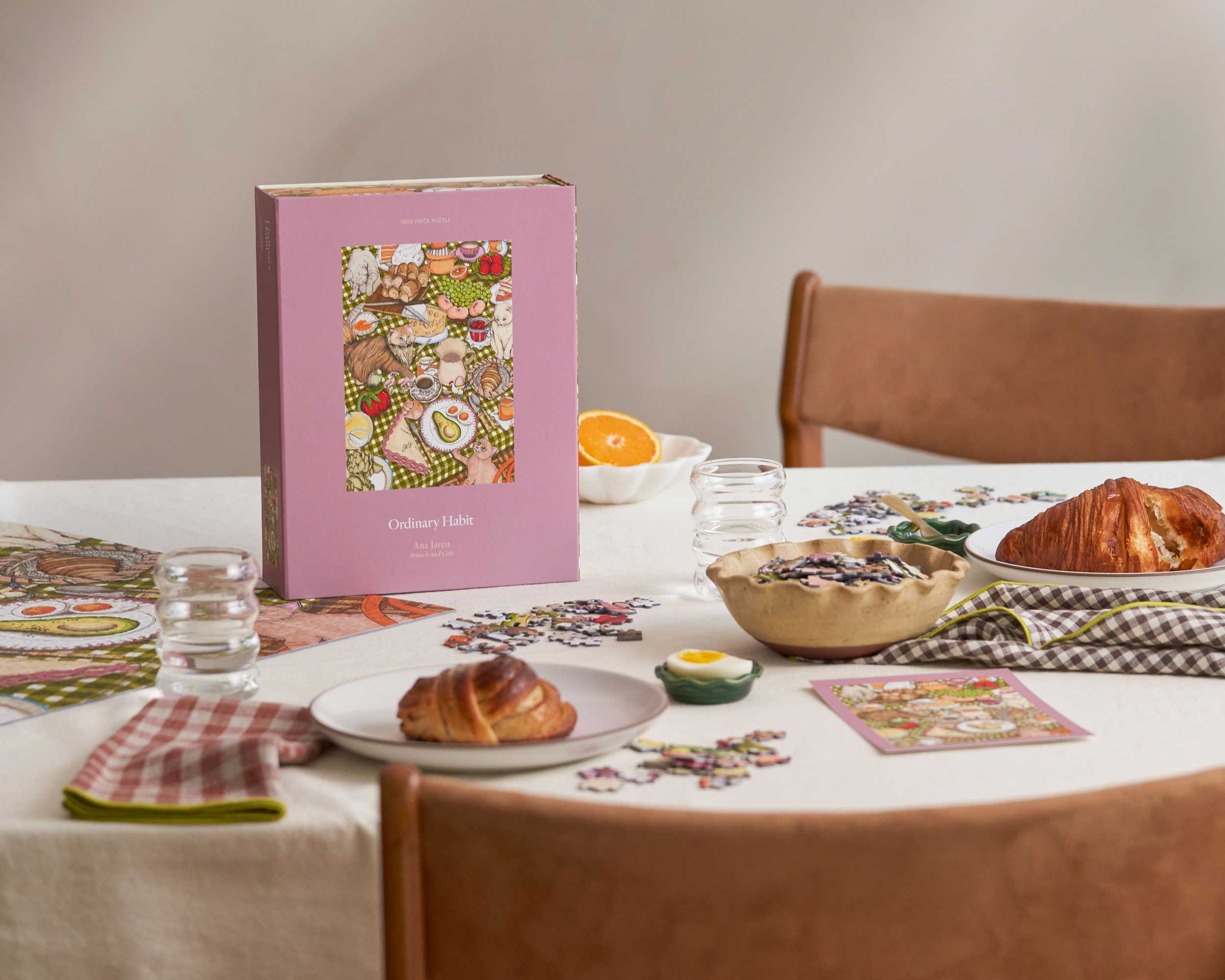 Brunch and Cats - 1000-Piece Jigsaw Puzzle by Ordinary Habit