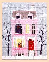 Christmas Pink House - 100-Piece Jigsaw Puzzle by Ordinary Habit
