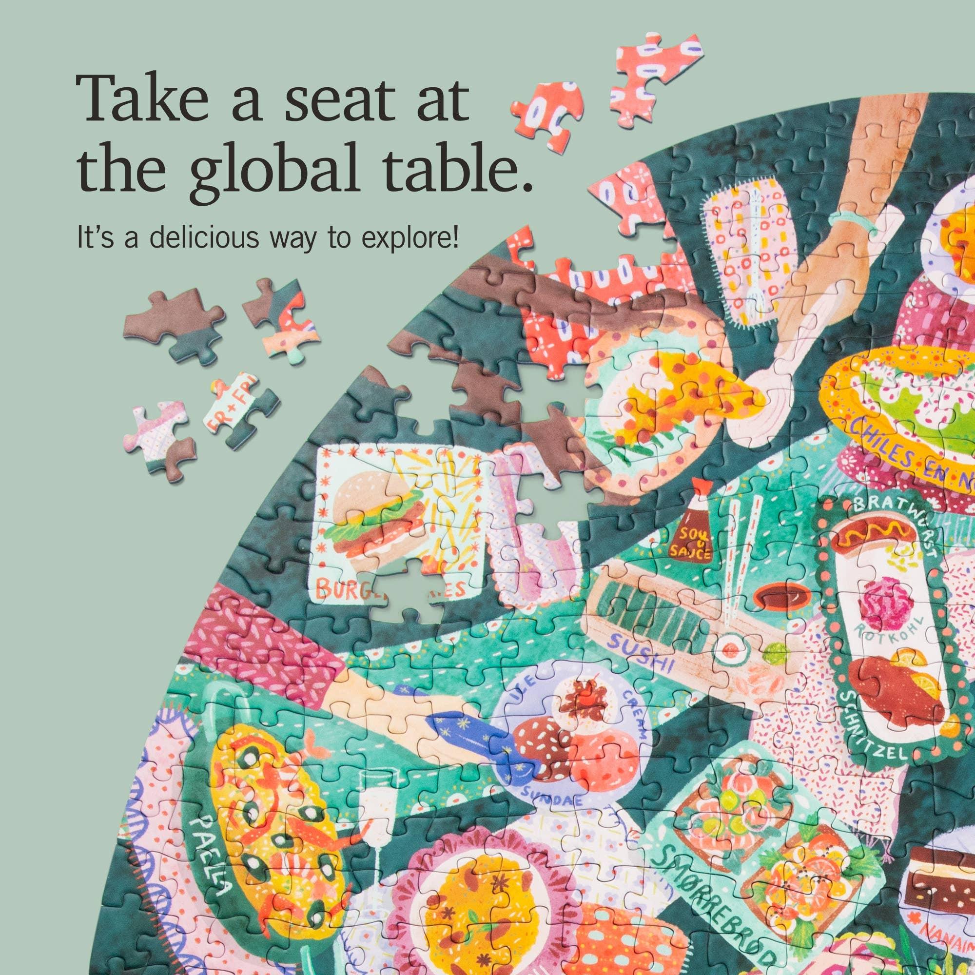 global table 750 piece puzzle lantern press