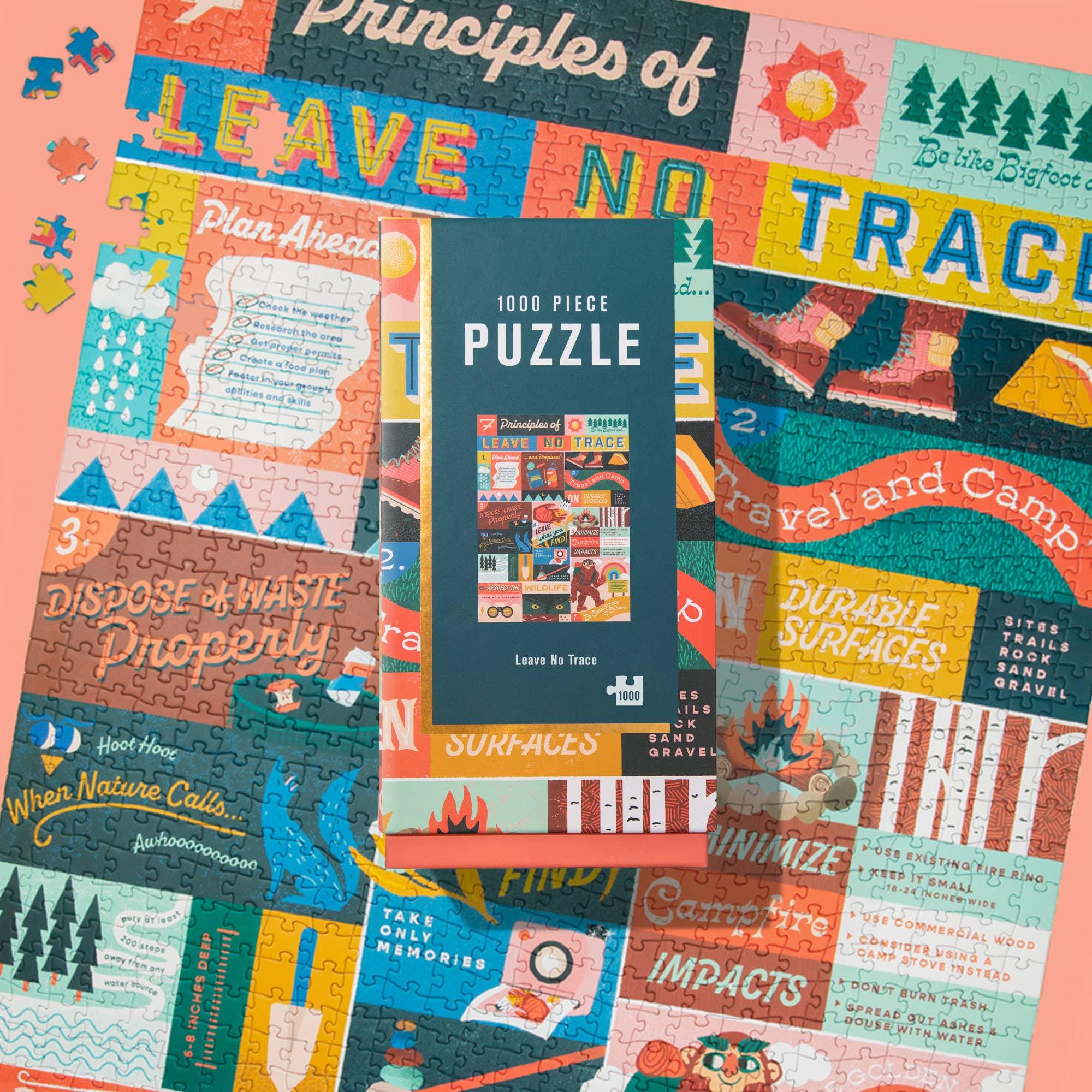 leave no trace 1000 piece puzzle firelight collection lantern press