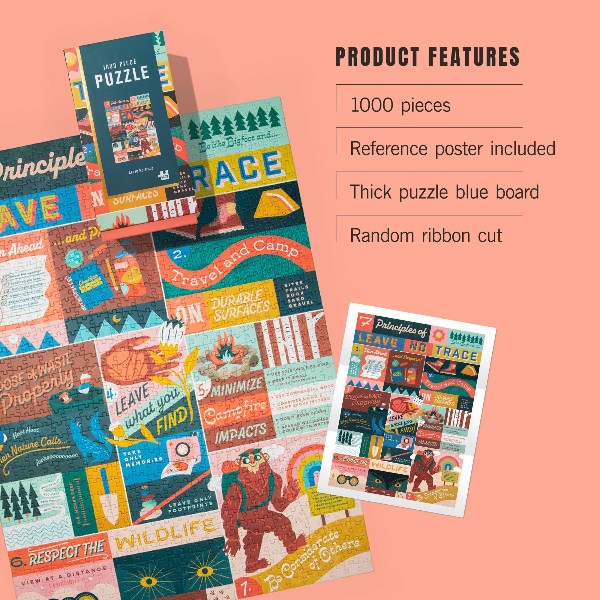 leave no trace 1000 piece puzzle firelight collection lantern press