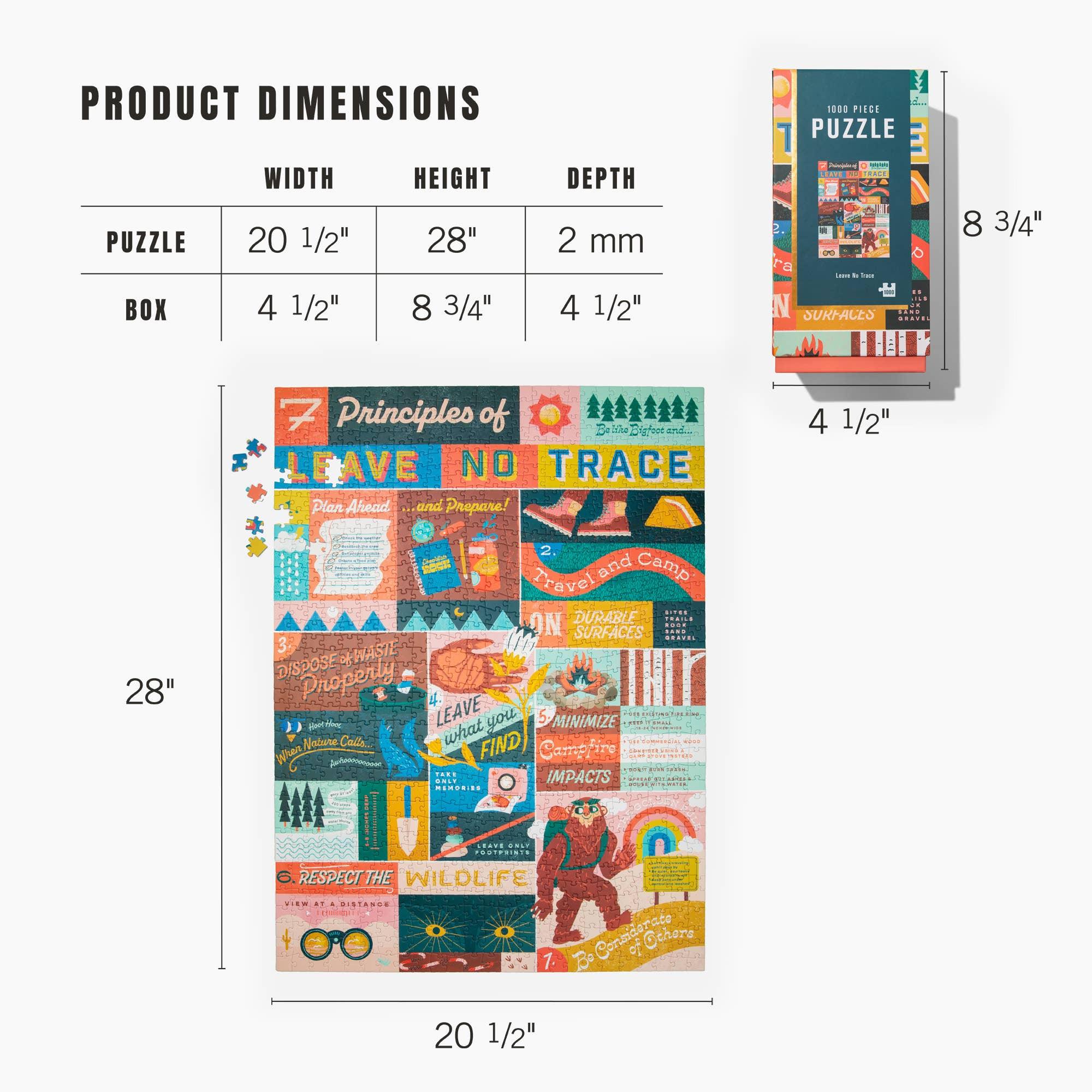 leave no trace 1000 piece puzzle firelight collection lantern press