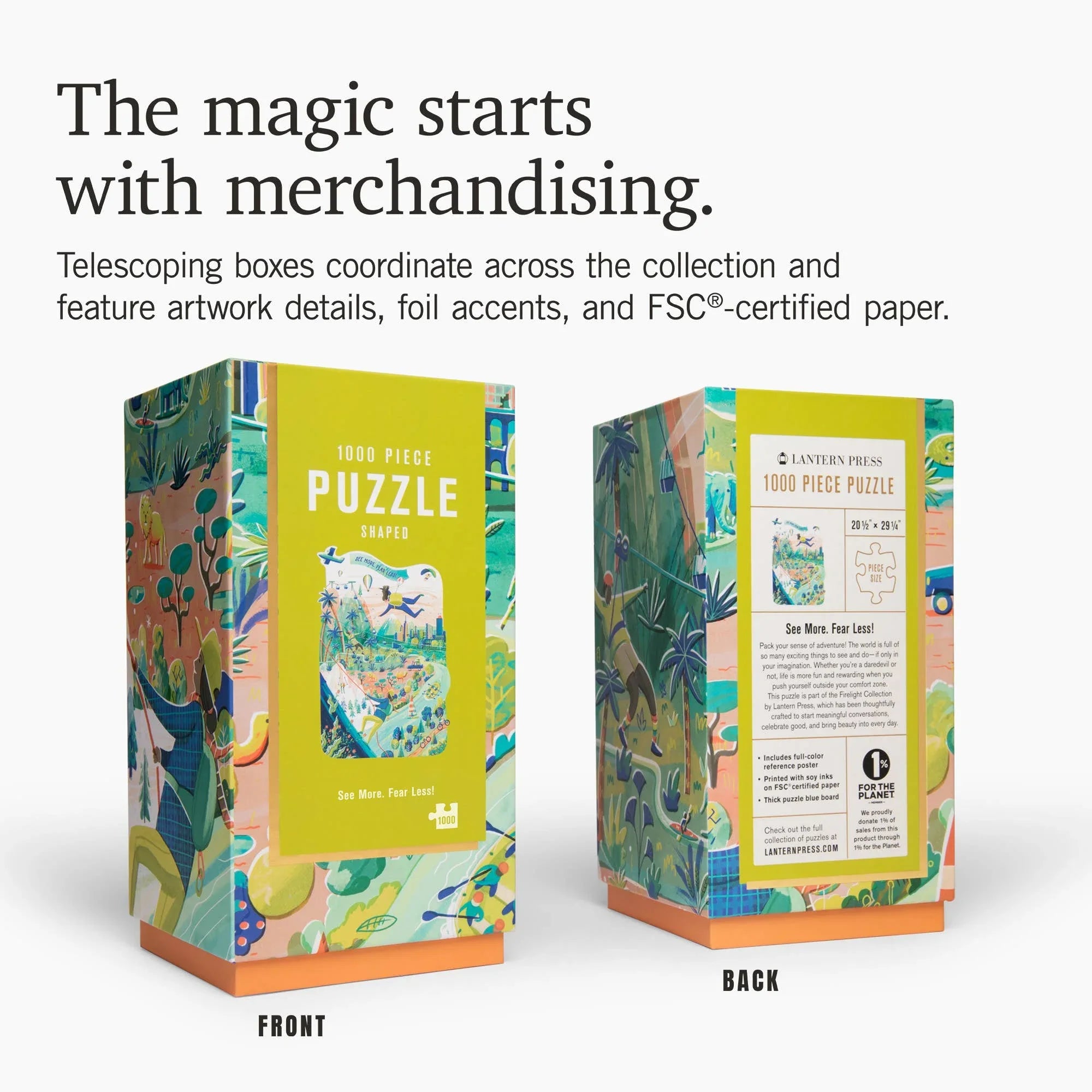 see more fear less 1000 piece puzzle firelight collection lantern press