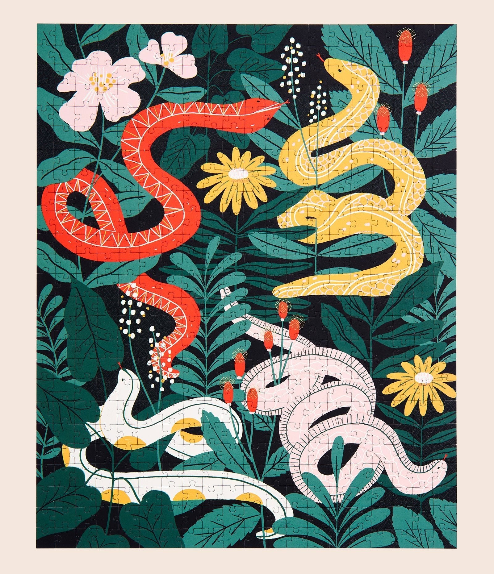 Snakes in the Garden - 500-Piece Jigsaw Puzzle by Ordinary Habit