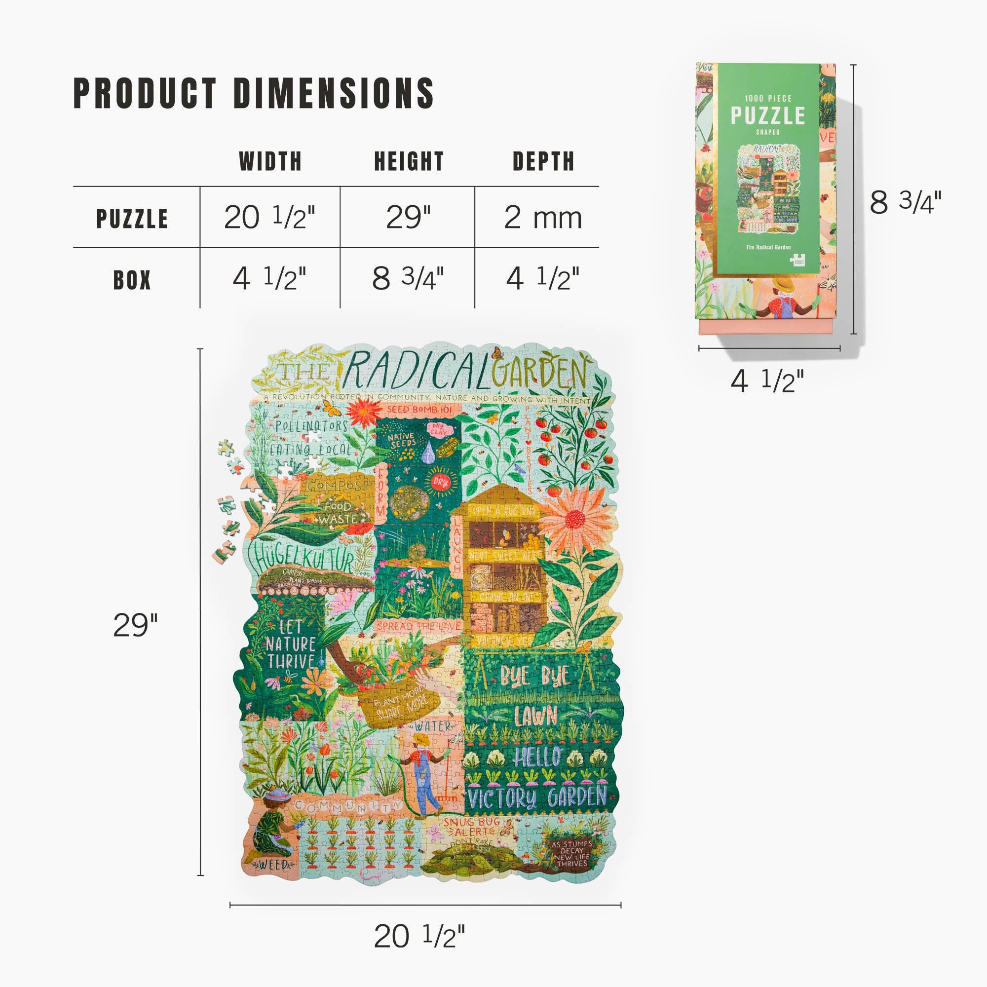 the radical garden 1000 piece puzzle lantern press
