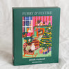 Jigsaw puzzle box titled 'Furry & Festive' with a Christmas-themed illustration on a white background.