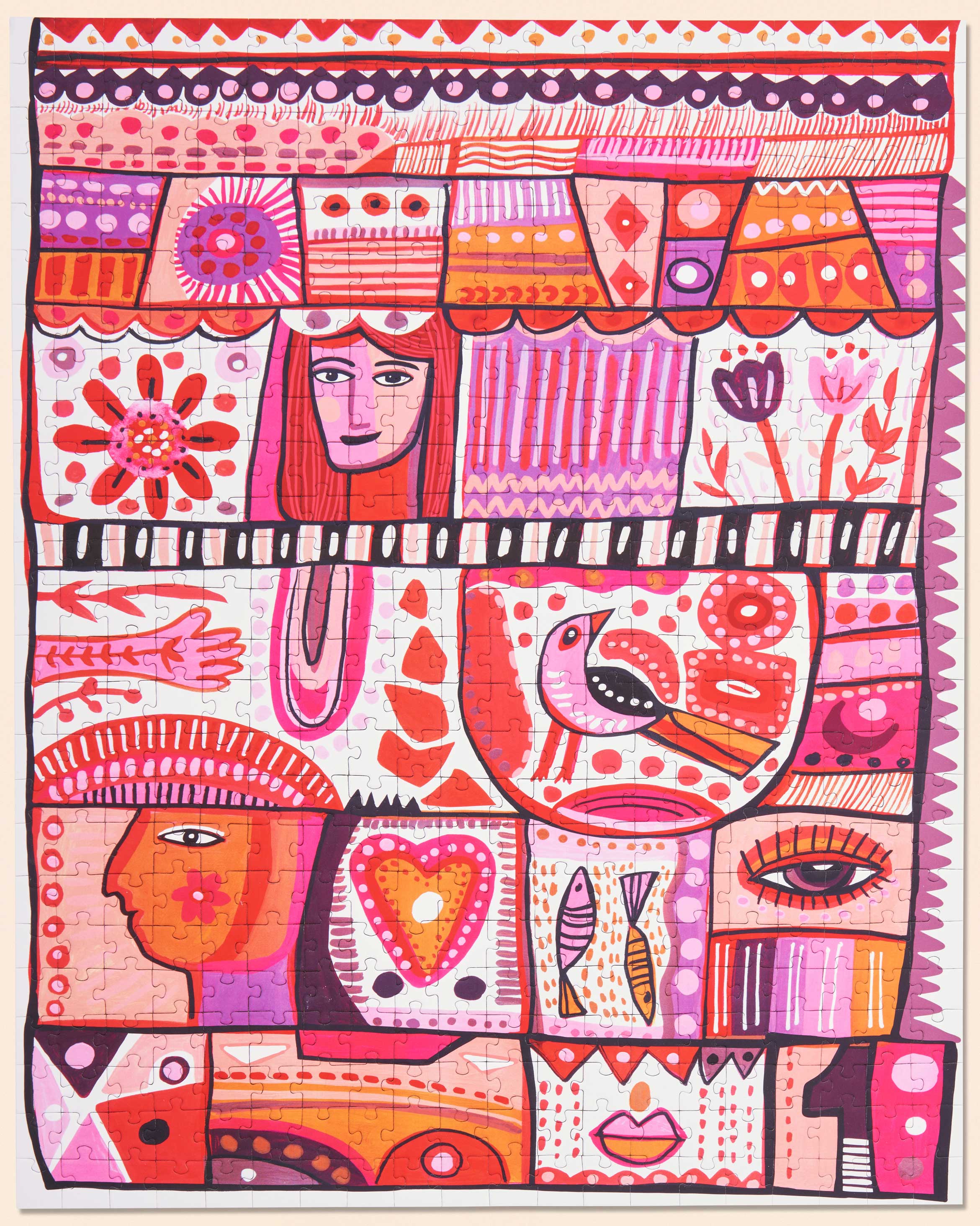 Patchwork of Happiness - 500-Piece Jigsaw Puzzle by Ordinary Habit