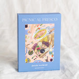 Puzzle box titled 'Picnic al Fresco' with a colorful illustration of a picnic scene on a white background.