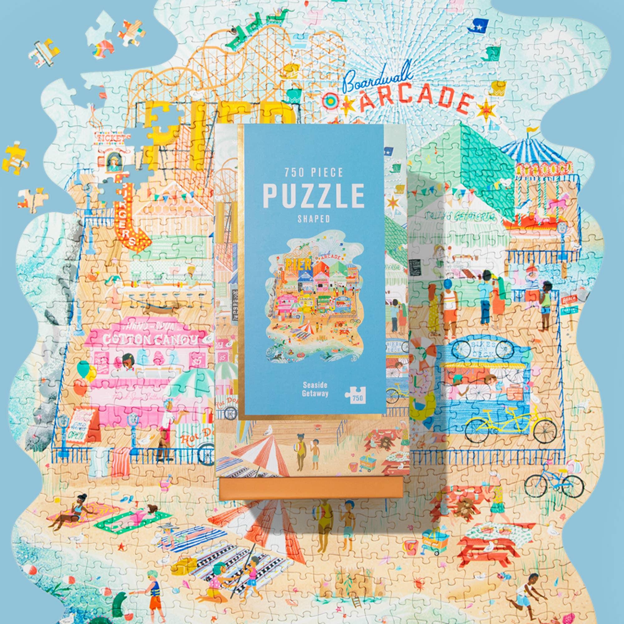 seaside gateway 1000 piece puzzle lantern press